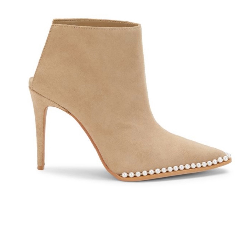 NWOT Karl Lagerfeld Studded Suede Stiletto Booties - Picture 2 of 6